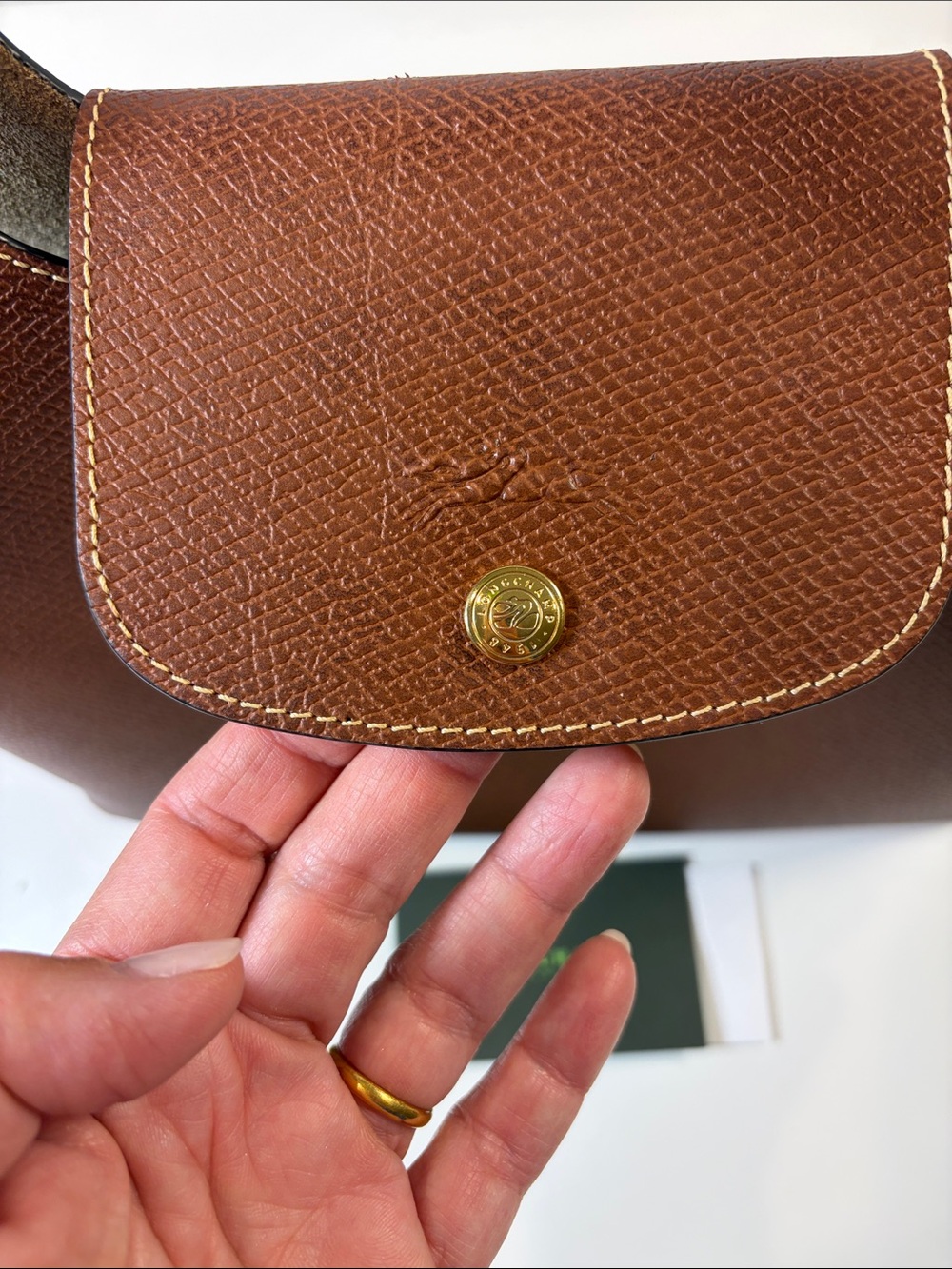 Longchamp Épure L Shoulder Bag Brown Leather Excellent Condition - Picture 3 of 9